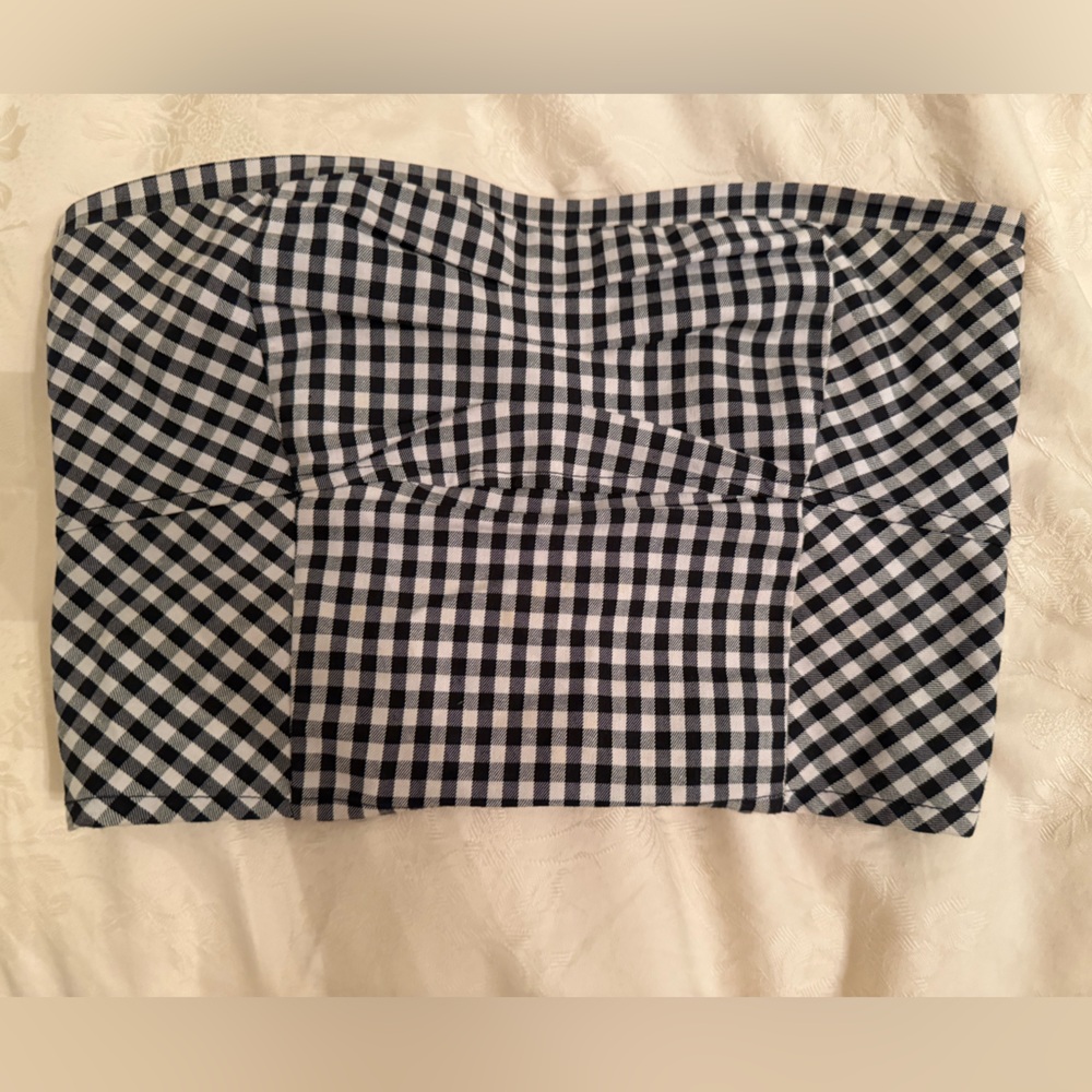 Gingham tube top M